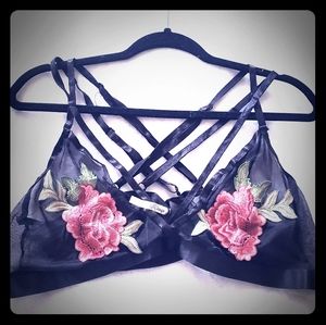 Strappy Floral Bralette